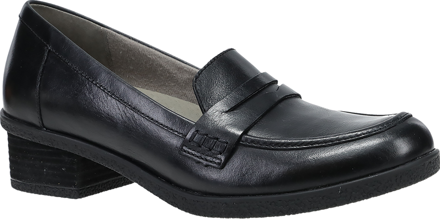 Quarter turn view Women's Dansko Footwear style name Danica Waterproof Wide in color BLACK WP. Sku: 2938502300
