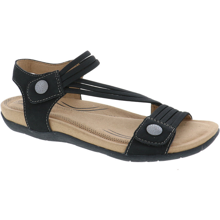 Quarter view Women's Biza Footwear style name Luna in color Midnight. Sku: 3031018