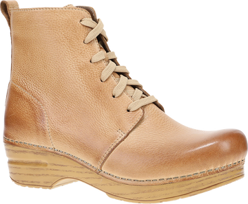 Quarter turn view Women's Dansko Footwear style name Sigourney in color HONEY DIST. Sku: 336581212