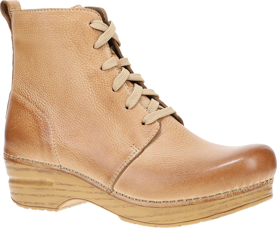 Quarter turn view Women's Dansko Footwear style name Sigourney in color HONEY DIST. Sku: 336581212