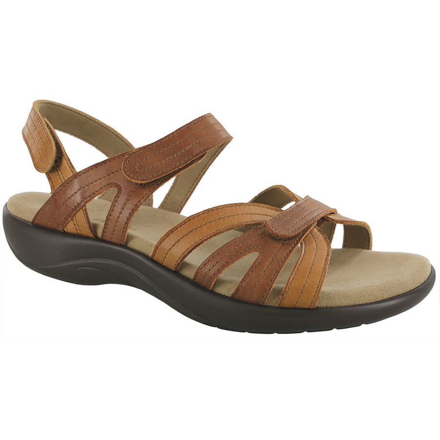 Quarter view Women's SAS Footwear style name Pier in color Sepia. Sku: 3737-832