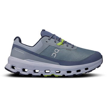 Quarter turn view Men's On Running Footwear style name Cloudvista 2 Waterproof in color Mist/ Heather. Sku: 3ME30142856