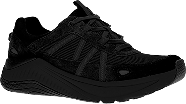 Quarter turn view Women's Dansko Footwear style name Poppy in color BLK BLK SD. Sku: 4209100294