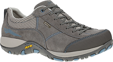 Quarter turn view Women's Dansko Footwear style name Paisley Waterproof Wide in color GREY WP. Sku: 4359941005