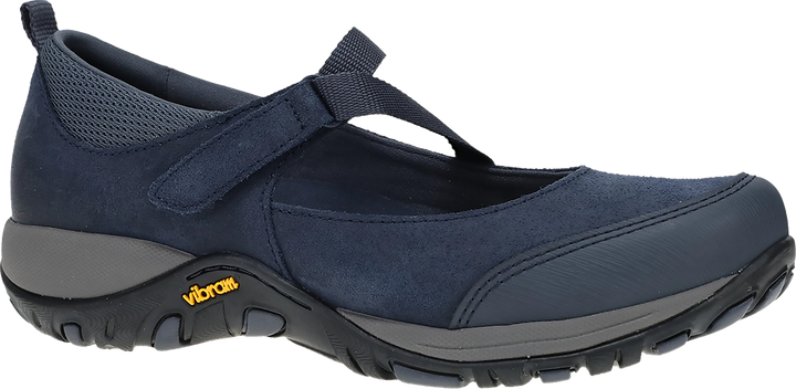 Quarter turn view Women's Dansko Footwear style name Primrose in color NAVY BN SD. Sku: 4363750200