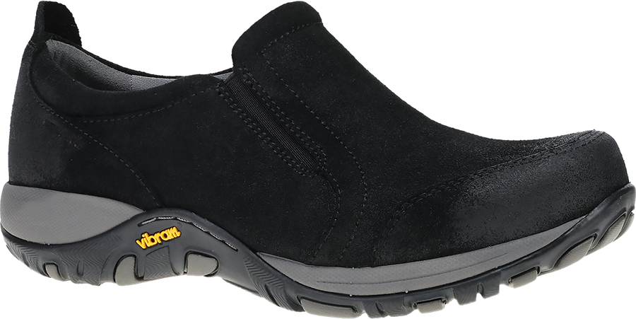 Quarter turn view Women's Dansko Footwear style name Pippy Waterproof Wide in color BLK WP SD. Sku: 4366020200