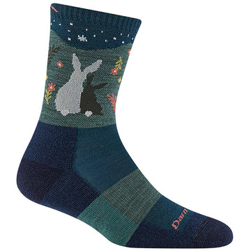 Quarter turn Women's Darn Tough Sock style name Critter Club in color Eclipse. Sku: 5001-ECLIPSE