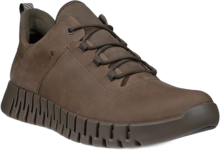 Quarter turn view Men's ECCO Footwear style name Gruuv Gore-Tex U-Bell in color DARK CLAY. Sku: 525224-02559