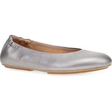 Quarter turn view Women's Dansko Footwear style name Mollie in color Pewter Metallic Distressed. Sku: 5705-970300