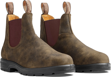 Unisex Blundstone Classic #585 Chelsea in Rustic Brown. Sku: 585-RUSTICBRN