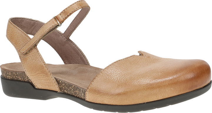 Quarter turn view Women's Dansko Footwear style name Rowan Wide in color HONEY DIST. Sku: 6032585300