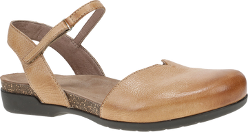 Quarter turn view Women's Dansko Footwear style name Rowan Wide in color HONEY DIST. Sku: 6032585300