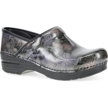 Quarter turn view Women's Dansko Footwear style name Professional in color Etched Floral Patent. Sku: 606-690202