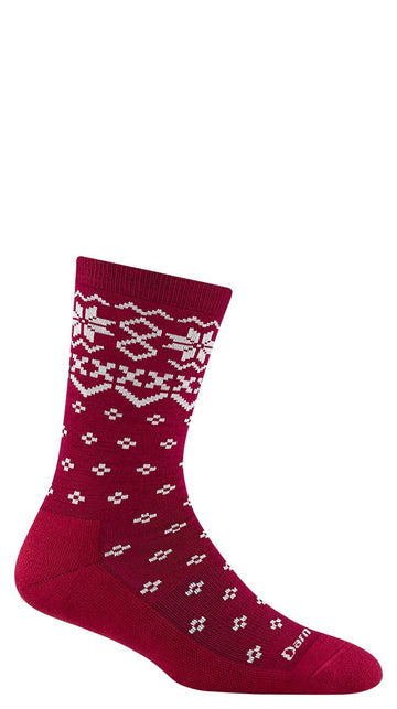 Women's Darn Tough Socks style name Shetland in color Burgundy. Sku: 6088-BURGUNDY