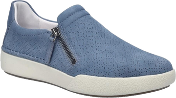 Quarter turn view Women's Josef Seibel Footwear style name Claire 35 in color Slate Blue. Sku: 69935-724597