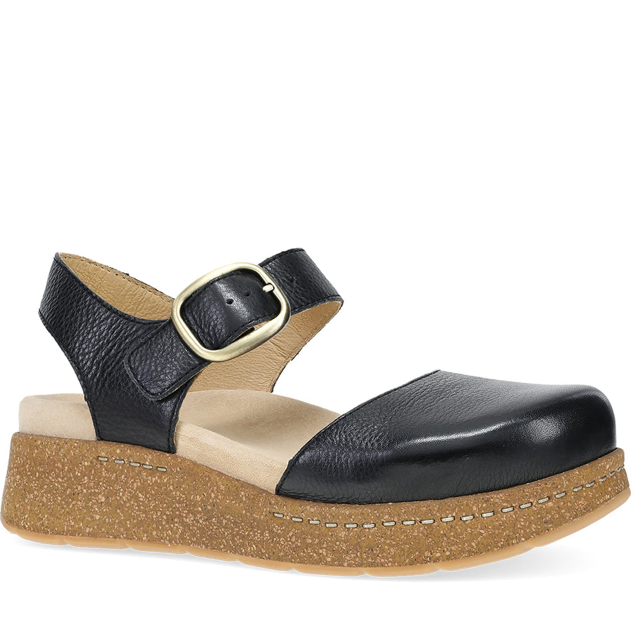 Quarter Turn Women's Brynlee Footwear in Black Waxy Milled. Sku: 7010100300