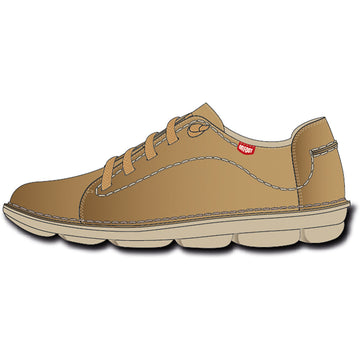 Quarter view Men's On Foot Footwear style name Douglas in color Mostaza. Sku: 7081-MOSTAZA