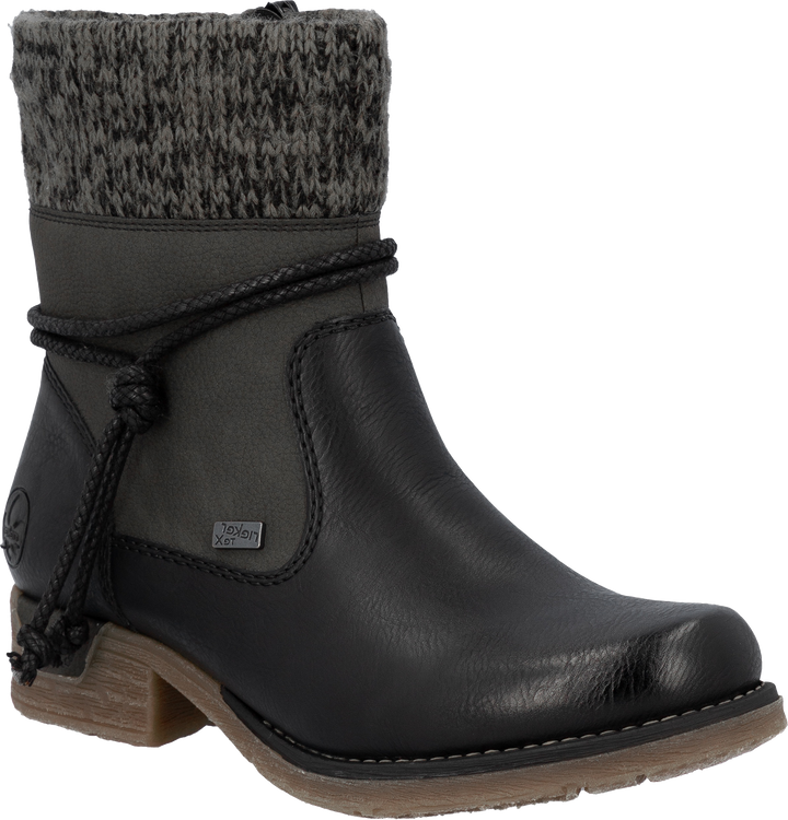 Quarter turn view Women's Rieker Footwear style name Fee 88 in color SCHWZ/STRO. Sku: 79688-00