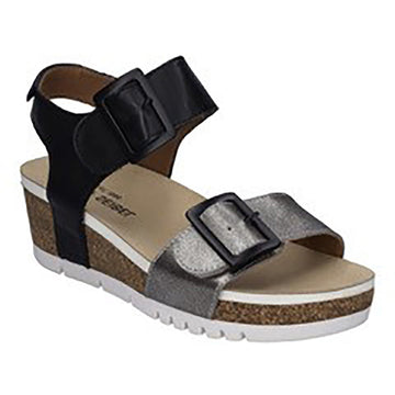 Quarter view Women's Josef Seibel Footwear style name Quinn 02 in color Basalt Kombi. Sku: 83502-33771