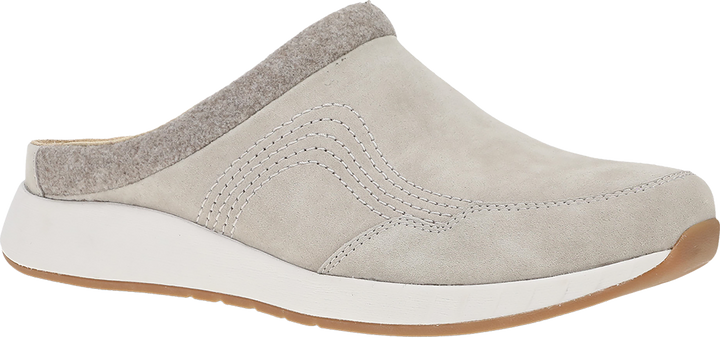 Quarter turn view Women's Dansko Footwear style name Claudia in color STONE SDE. Sku: 8602210300