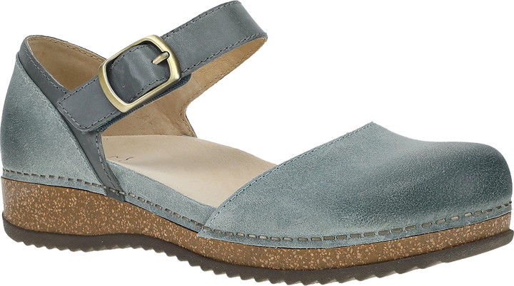 Quarter turn view Women's Dansko Footwear style name Mae in color DNM BUR SD. Sku: 9613715300