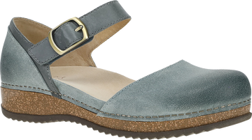 Quarter turn view Women's Dansko Footwear style name Mae in color DNM BUR SD. Sku: 9613715300