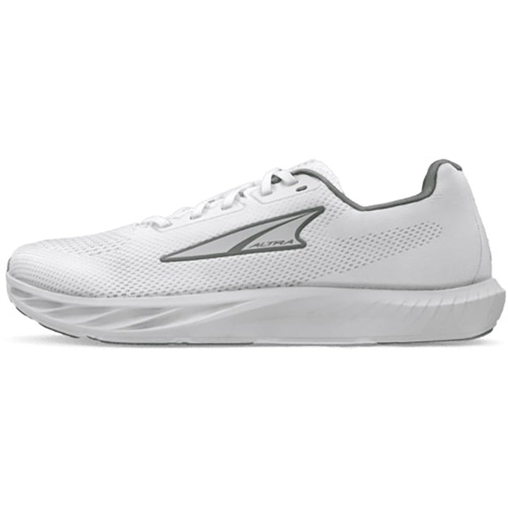 Quarter turn view Women's Altra Footwear style name Escalante 4 in color White. Sku: AL0A85NF-110