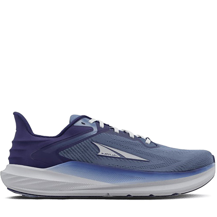 Quarter turn Men's Altra Footwear style name Torin 8 in color Navy. Sku: AL0A85QE-445