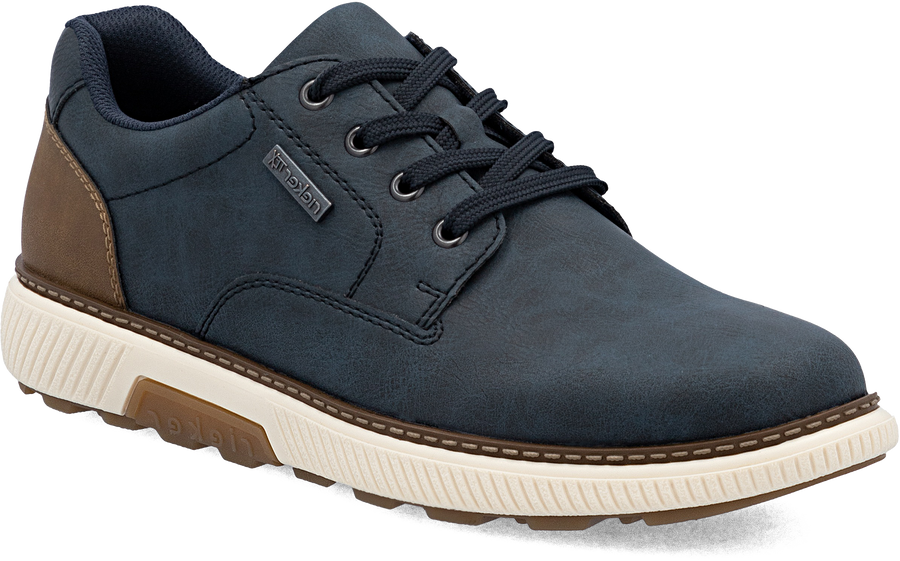 Quarter turn view Men's Rieker Footwear style name Stan 17 Waterproof in color MIDNIGHT. Sku: B3317-14