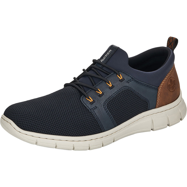 Quarter view Men's Rieker Footwear style name Timo 96 in color Pazifik. Sku: B7796-14