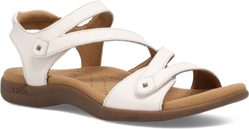 Quarter turn view Women's Taos Footwear style name Big Time Wide in color White. Sku: BGT-14132WHTW