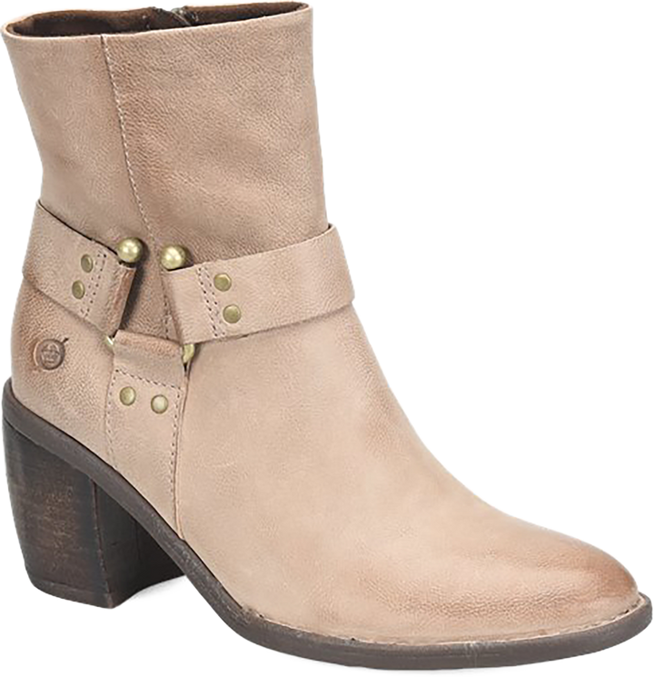Quarter turn view Women's Born Footwear style name Dakota in color TAUPE. Sku: BR0077817