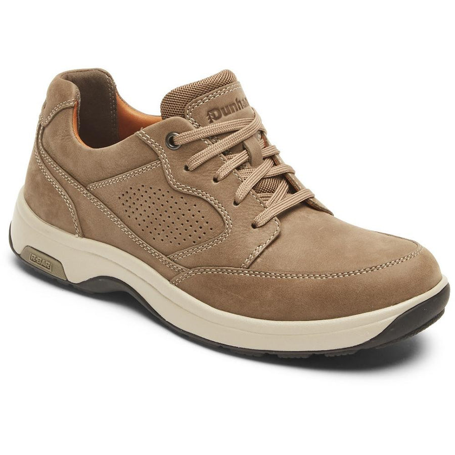 Quarter view Men's Dunham Footwear style name 8000 Blucher Ltd in color Breen Nubuck. Sku: CI4305