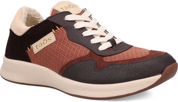 Quarter turn view Women's Taos Footwear style name Detour in color COCOA MULT. Sku: DET-14223COAM