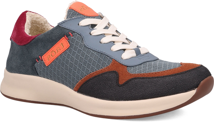 Quarter turn view Women's Taos Footwear style name Detour in color DKTEAL MUL. Sku: DET-14223DKTM