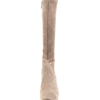 Overhead View Women's Django & Juliette Boot in Taupe Stretch Microsuede Sku: DJ12511NGVFT