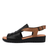 Women's Django & Juliette Madis Sandal In Black/ Dk Tan Leather Sku: Dj14516Bhcle