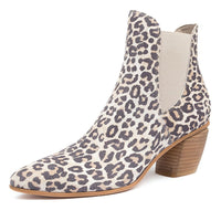 Side View Women's Django & Juliette Jinks Boot In Taupe Leopard Sku: Dj15165Ngv6N