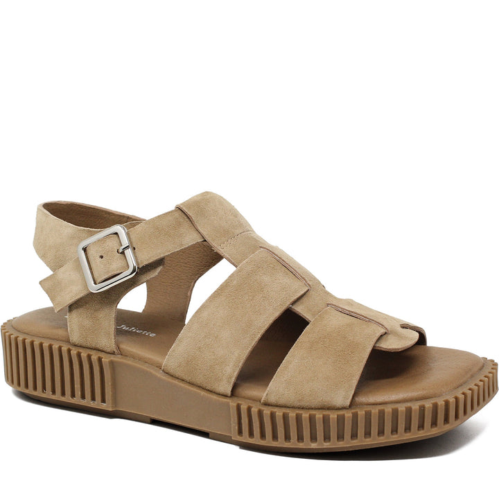 Women's Django & Juliette Itala in Light Chocolate Suede. Sku: DJ20292ESFSU