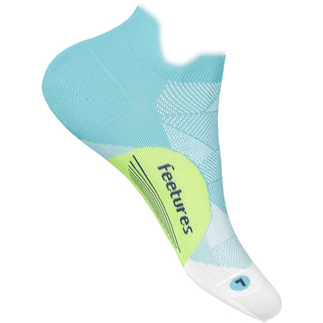 Quarter turn Women's Feetures Sock style name Elite Light Cushion No Show in color Aqua Surf. Sku: E5058755