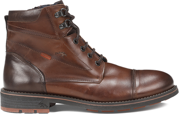 Quarter turn view Men's Fluchos Footwear style name Terry Lace in color CAMEL. Sku: F1342-CAMEL