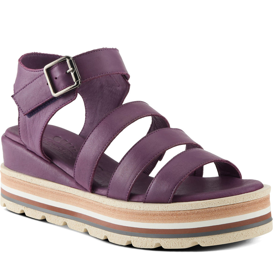 Quarter turn Women's Spring Step Footwear style name Gosalina in color Purple. Sku: GOSALINA-PR