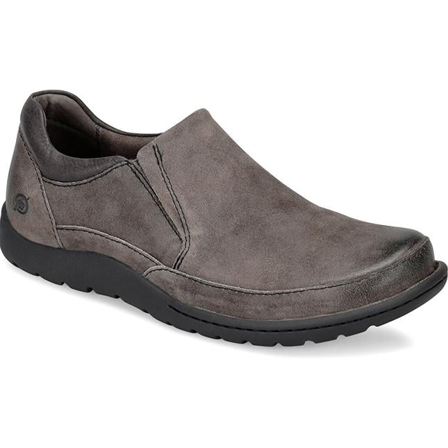 Mens Born Nigel Slip On In Grey Distressed