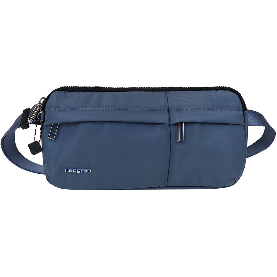 Quarter view Women's Hedgren Hand Bag style name Marcia Crossbody in color Baltic Blue. Sku: HBOL01-368