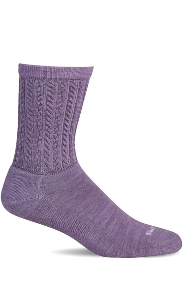 Women's Sockwell Socks style name Pucker Cable in color Lavender. Sku: LD246W-370