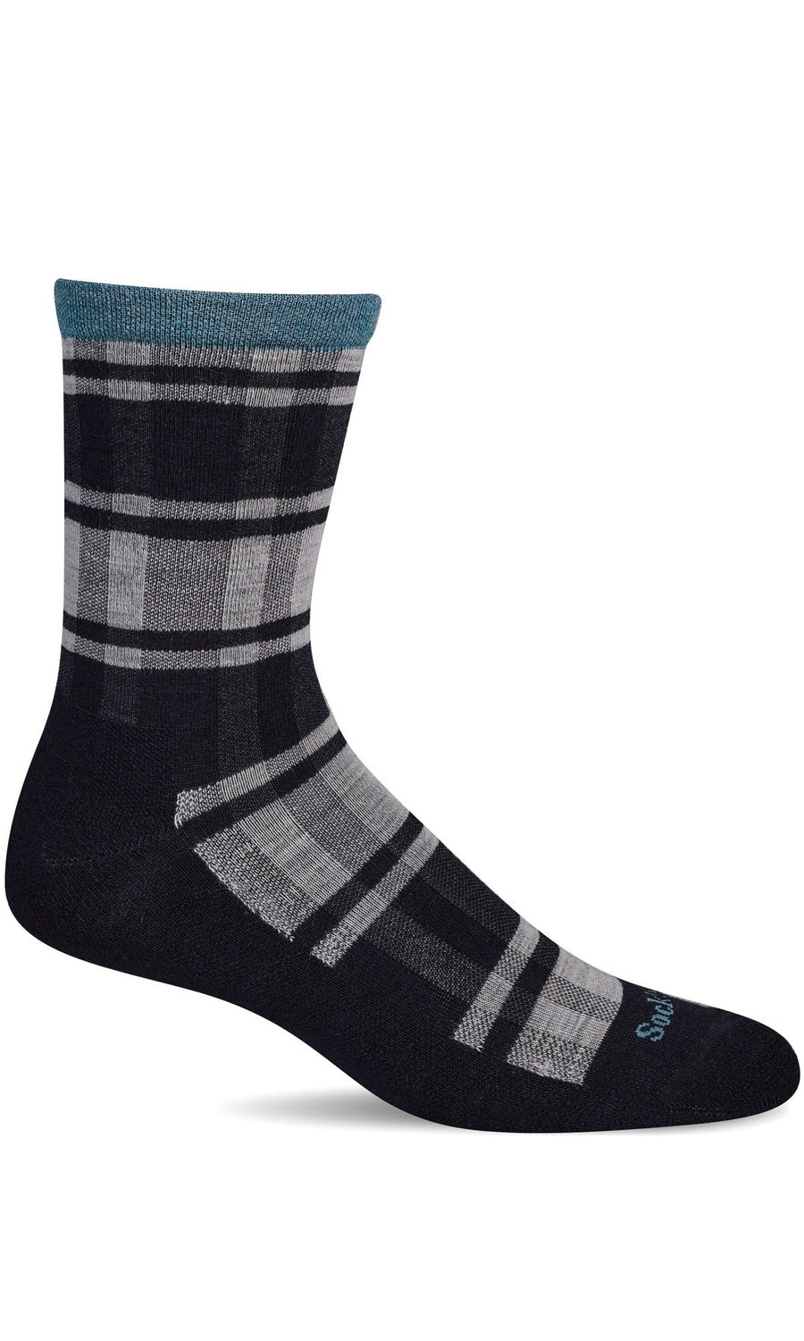 Women's Sockwell Socks style name Big Plaid in color Black. Sku: LD252W-900