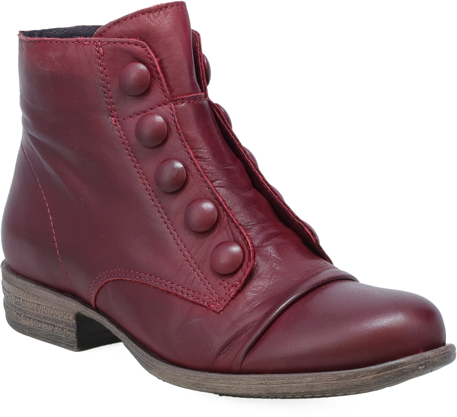 Quarter turn view Women's Miz Mooz Footwear style name Louise in color BORDEAUX. Sku: LOUISE-BORD