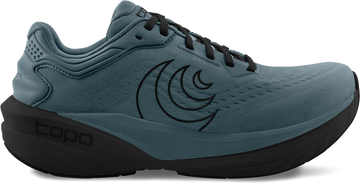 Quarter turn view Men's Topo Footwear style name Phantom 4 Wide in color Stone / Black. Sku: M087-STNBLK-W