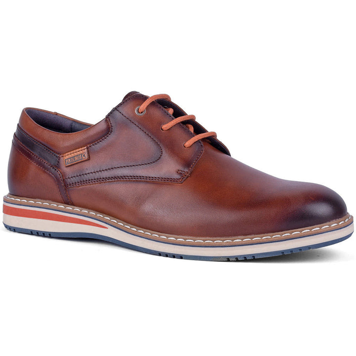 Quarter view Men's Pikolinos Footwear style name Avila 4050 color Cuero. Sku: M1T-4050CUE