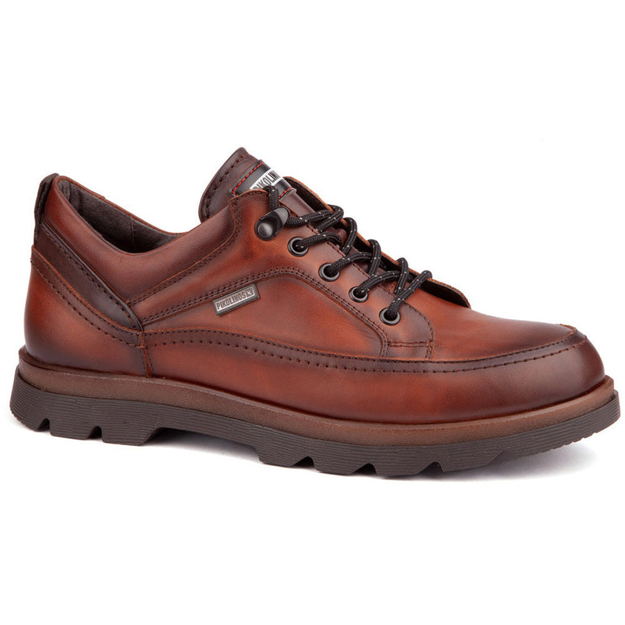 Quarter turn view Men's Pikolinos Footwear style name Vigo 4248C1 in color Cuero. Sku: M3M-4248C1CUE